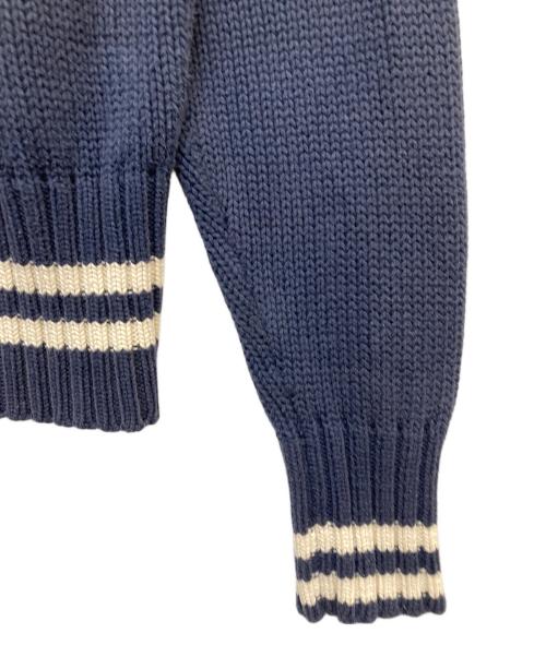 POLO RALPH LAUREN（ポロ・ラルフローレン）POLO RALPH LAUREN (ポロ・ラルフローレン) コットンクルーネックニット ネイビー サイズ:Mの古着・服飾アイテム