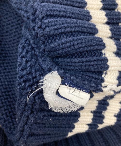 POLO RALPH LAUREN（ポロ・ラルフローレン）POLO RALPH LAUREN (ポロ・ラルフローレン) コットンクルーネックニット ネイビー サイズ:Mの古着・服飾アイテム