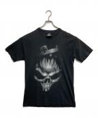 WORLD  WRESTLING ENTERTAINMENTワールド・レスリング・エンターテインメント）の古着「スカルプリントTシャツ」｜ブラック