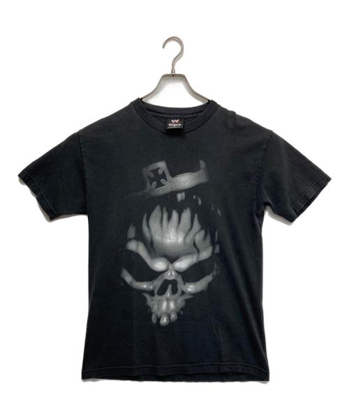 WORLD  WRESTLING ENTERTAINMENT（ワールド・レスリング・エンターテインメント）WORLD  WRESTLING ENTERTAINMENT (ワールド・レスリング・エンターテインメント) スカルプリントTシャツ ブラック サイズ:Mの古着・服飾アイテム