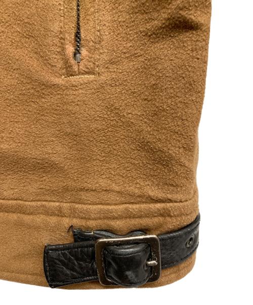 ATTACHMENT（アタッチメント）ATTACHMENT (アタッチメント) ストレッチモールスキン シングルライダース ブラック×ブラウン サイズ:1の古着・服飾アイテム