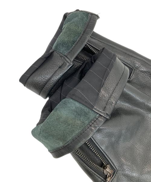 ATTACHMENT（アタッチメント）ATTACHMENT (アタッチメント) ストレッチモールスキン シングルライダース ブラック×ブラウン サイズ:1の古着・服飾アイテム