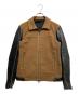 ATTACHMENT（アタッチメント）の古着「ストレッチモールスキン シングルライダース」｜ブラック×ブラウン