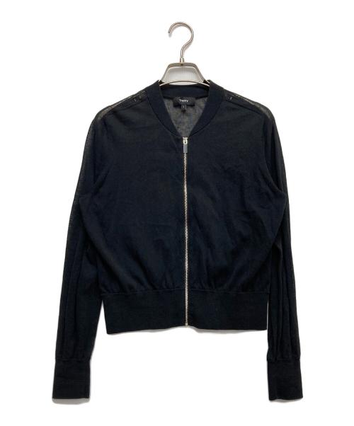theory（セオリー）theory (セオリー) AIRY COTTON SHEER BOMBER ブラック サイズ:Sの古着・服飾アイテム