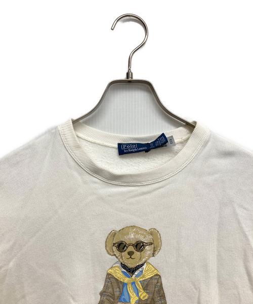 POLO RALPH LAUREN（ポロ・ラルフローレン）POLO RALPH LAUREN (ポロ・ラルフローレン) ポロベアプリントスウェット ホワイト サイズ:XSの古着・服飾アイテム