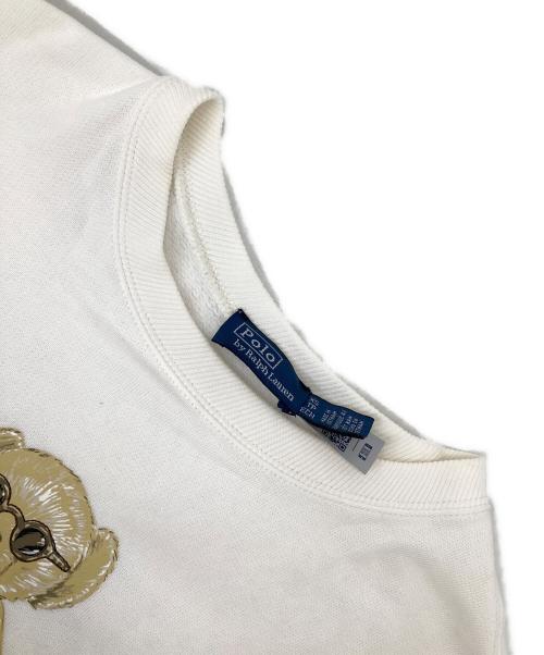 POLO RALPH LAUREN（ポロ・ラルフローレン）POLO RALPH LAUREN (ポロ・ラルフローレン) ポロベアプリントスウェット ホワイト サイズ:XSの古着・服飾アイテム