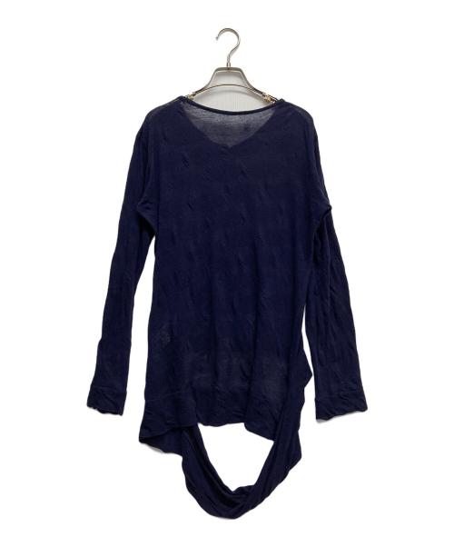 YOHJI YAMAMOTO（ヨウジヤマモト）YOHJI YAMAMOTO (ヨウジヤマモト) ELLIPSE JQ LONG SLV CD ネイビー サイズ:2の古着・服飾アイテム