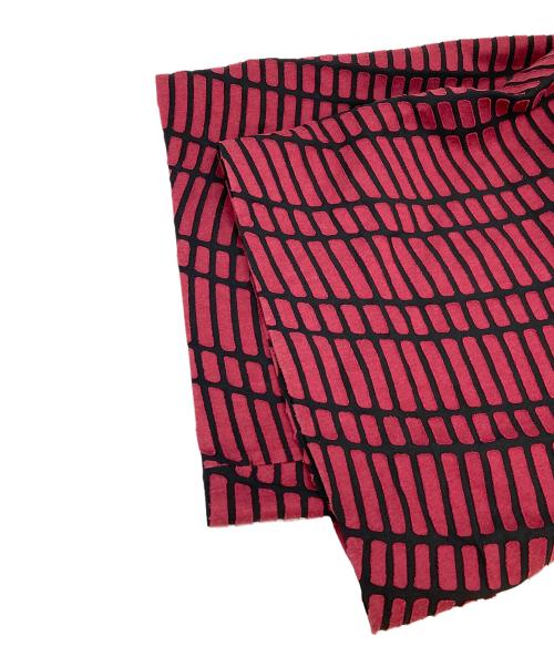 ISSEY MIYAKE（イッセイミヤケ）ISSEY MIYAKE (イッセイミヤケ) ワイド総柄パンツ レッド×ブラック サイズ:2の古着・服飾アイテム