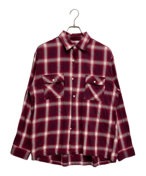 BIG MIKE（ビックマイク）BIG MIKE (ビックマイク) チェックシャツ レッド サイズ:Lの古着・服飾アイテム