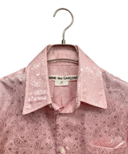 COMME des GARCONS（コムデギャルソン）COMME des GARCONS (コムデギャルソン) ペイズリーサテンシャツ ピンク サイズ:XSの古着・服飾アイテム