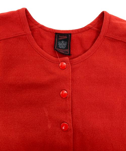 Jean Paul GAULTIER（ジャンポールゴルチェ）Jean Paul GAULTIER (ジャンポールゴルチェ) スナップボタンカーディガン レッド サイズ:40の古着・服飾アイテム