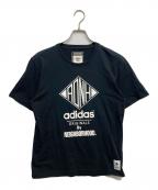 adidas×NEIGHBORHOODアディダス×ネイバーフッド）の古着「コラボプリントTシャツ」｜ブラック