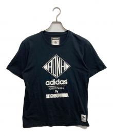 adidas×NEIGHBORHOOD（アディダス×ネイバーフッド）の古着「コラボプリントTシャツ」｜ブラック