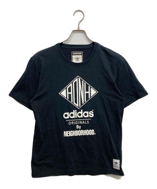 adidas（アディダス）adidas (アディダス) NEIGHBORHOOD (ネイバーフッド) コラボプリントTシャツ ブラック サイズ:Lの古着・服飾アイテム