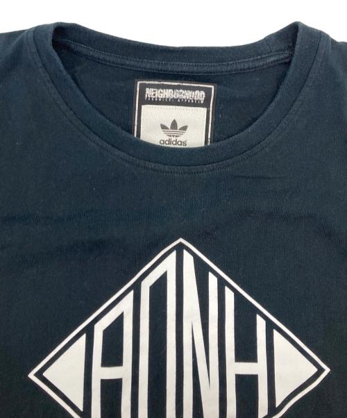 adidas（アディダス）adidas (アディダス) NEIGHBORHOOD (ネイバーフッド) コラボプリントTシャツ ブラック サイズ:Lの古着・服飾アイテム