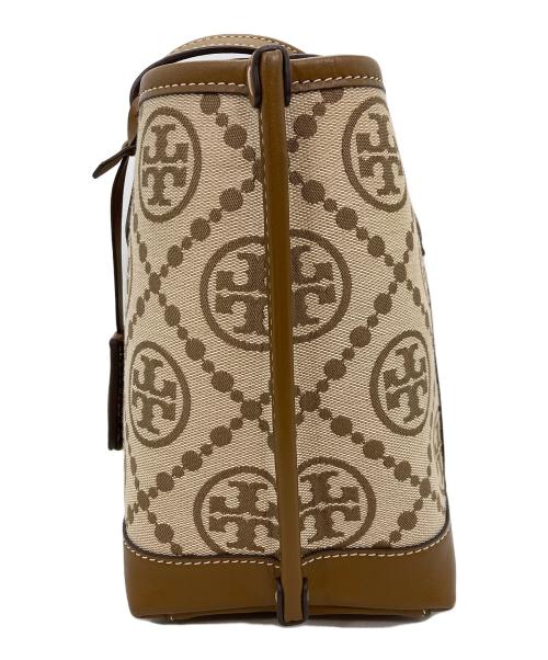 TORY BURCH（トリーバーチ）TORY BURCH (トリーバーチ) ペリー T モノグラム スモール トリプルコンパートメントトート ブラウンの古着・服飾アイテム