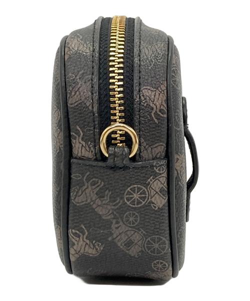 COACH（コーチ）COACH (コーチ) コーティングキャンバス レザーバッグ ブラックの古着・服飾アイテム