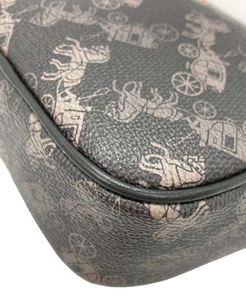 COACH（コーチ）COACH (コーチ) コーティングキャンバス レザーバッグ ブラックの古着・服飾アイテム