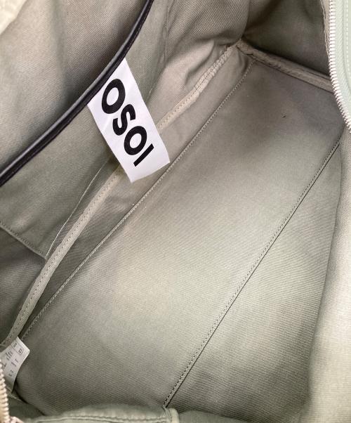 osoi（オソイ）OSOI (オソイ) UNITED ARROWS (ユナイテッドアローズ) 別注トートバッグ グリーン×ブラックの古着・服飾アイテム