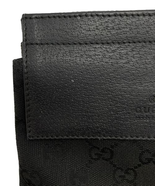 GUCCI（グッチ）GUCCI (グッチ) GGキャンバスウエストポーチ ブラックの古着・服飾アイテム