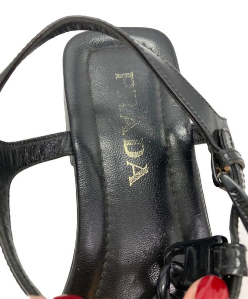 PRADA（プラダ）PRADA (プラダ) トングサンダル ブラック サイズ:37 1/2の古着・服飾アイテム