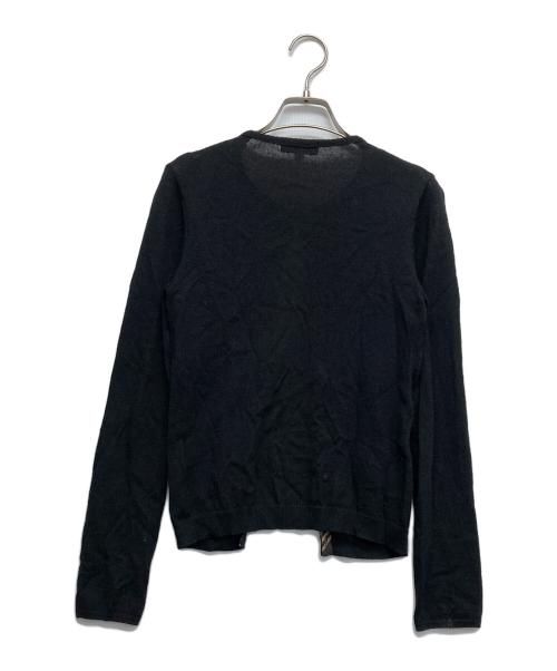 BURBERRY BLUE LABEL（バーバリー ブルー レーベル）BURBERRY BLUE LABEL (バーバリー ブルー レーベル) 薄手カーディガン ブラック サイズ:38の古着・服飾アイテム