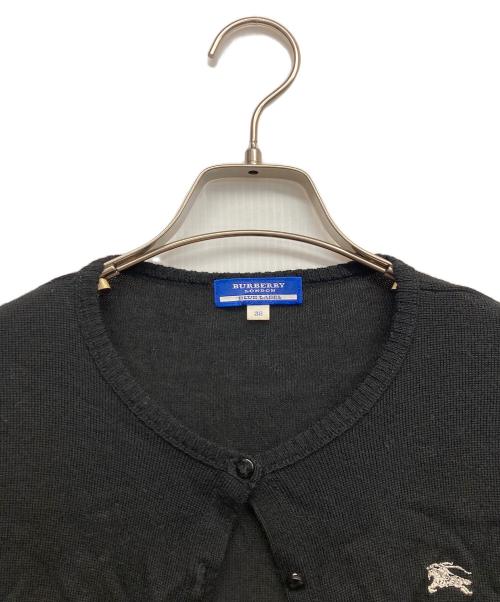BURBERRY BLUE LABEL（バーバリー ブルー レーベル）BURBERRY BLUE LABEL (バーバリー ブルー レーベル) 薄手カーディガン ブラック サイズ:38の古着・服飾アイテム