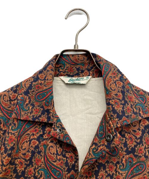 BACKERS（バッカーズ）Backers (バッカーズ) ペイズリー柄 コーチジャケット ブラウン サイズ:Mの古着・服飾アイテム