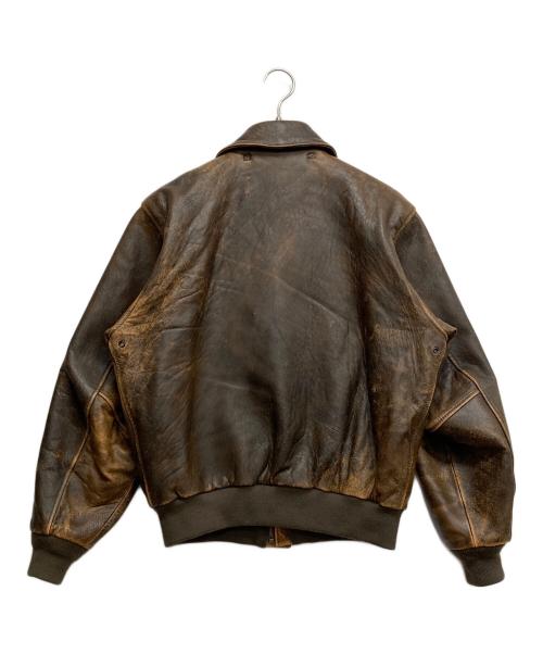 AVIREX（アヴィレックス）AVIREX (アヴィレックス) 50周年記念 A-2 レザージャケット ブラウン サイズ:38の古着・服飾アイテム