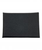 HERMESエルメス）の古着「Calvi Duo NOIR(89) Epsom Silver」｜ブラック