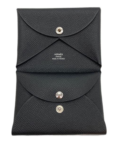 HERMES（エルメス）HERMES (エルメス) Calvi Duo NOIR(89) Epsom Silver ブラックの古着・服飾アイテム