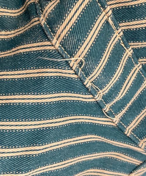 karaku（カラク）KARAKU (カラク) 裏フリースストライプワークジャケット グリーン サイズ:XLの古着・服飾アイテム