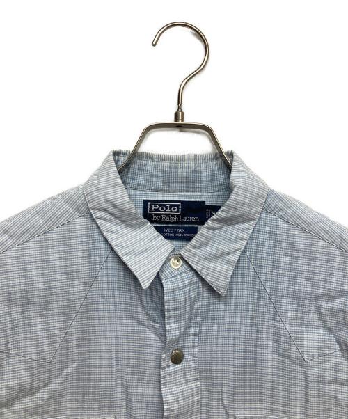 POLO RALPH LAUREN（ポロ・ラルフローレン）POLO RALPH LAUREN (ポロ・ラルフローレン) WESTERN L/Sシャツ ブルー サイズ:Mの古着・服飾アイテム