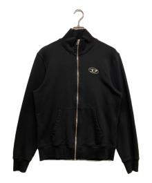 DIESEL（ディーゼル）の古着「Dロゴジップアップスウェット」｜ブラック