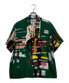 WACKO MARIA×Jean-Michel Basquiatワコマリア×ジャン ミシェル バスキア）の古着「バスキコラボアロハシャツ」｜グリーン