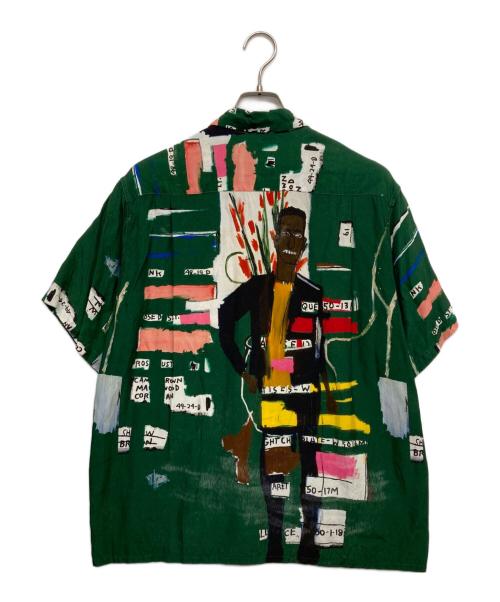 WACKO MARIA（ワコマリア）WACKO MARIA (ワコマリア) Jean-Michel Basquiat (ジャン ミシェル バスキア) バスキコラボアロハシャツ グリーン サイズ:Mの古着・服飾アイテム