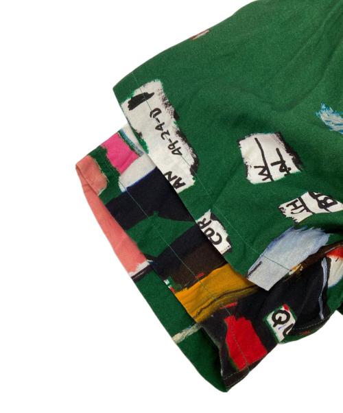 WACKO MARIA（ワコマリア）WACKO MARIA (ワコマリア) Jean-Michel Basquiat (ジャン ミシェル バスキア) バスキコラボアロハシャツ グリーン サイズ:Mの古着・服飾アイテム