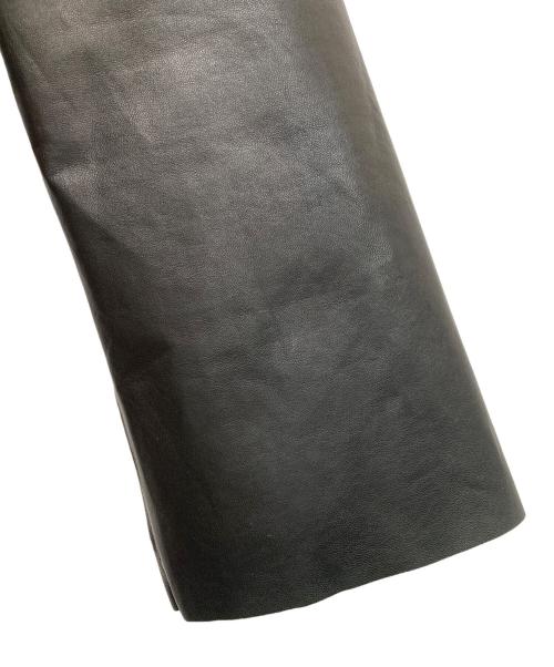 GIORGIO ARMANI（ジョルジョアルマーニ）GIORGIO ARMANI (ジョルジョアルマーニ) ペプラムレザージャケット ブラック サイズ:38の古着・服飾アイテム