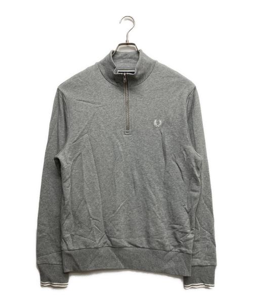 FRED PERRY（フレッドペリー）FRED PERRY (フレッドペリー) ハーフジップスウェット グレー サイズ:Lの古着・服飾アイテム