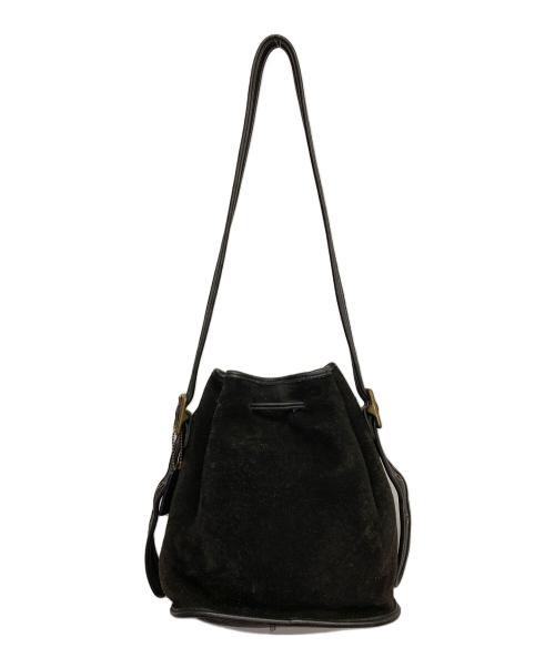 COACH（コーチ）COACH (コーチ) スウェードショルダーバッグ ブラックの古着・服飾アイテム