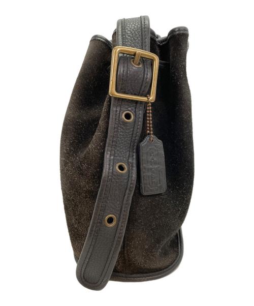 COACH（コーチ）COACH (コーチ) スウェードショルダーバッグ ブラックの古着・服飾アイテム