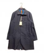 HOMME by Michele Rオムバイミッシェルアール）の古着「ステンカラーコート」｜ネイビー