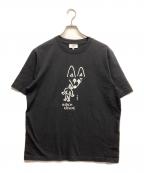 maison kitsuneメゾンキツネ）の古着「プリントTシャツ」｜ブラック