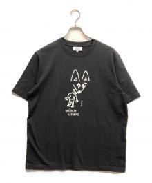 maison kitsune（メゾンキツネ）の古着「プリントTシャツ」｜ブラック