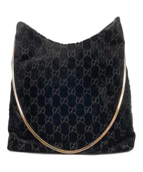 GUCCI（グッチ）GUCCI (グッチ) メタルハンドル ワンショルダーバッグ ブラックの古着・服飾アイテム
