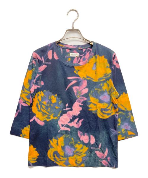 DRIES VAN NOTEN（ドリスヴァンノッテン）DRIES VAN NOTEN (ドリスヴァンノッテン) フラワープリント7分袖カットソー ネイビー サイズ:XS 未使用品の古着・服飾アイテム