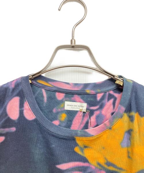 DRIES VAN NOTEN（ドリスヴァンノッテン）DRIES VAN NOTEN (ドリスヴァンノッテン) フラワープリント7分袖カットソー ネイビー サイズ:XS 未使用品の古着・服飾アイテム