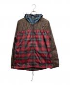 COMME des GARCONS SHIRTコムデギャルソンシャツ）の古着「チェックジャケット」｜ブラウン×レッド