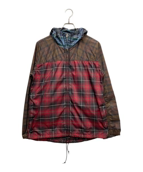 COMME des GARCONS SHIRT（コムデギャルソンシャツ）COMME des GARCONS SHIRT (コムデギャルソンシャツ) チェックジャケット ブラウン×レッド サイズ:Mの古着・服飾アイテム