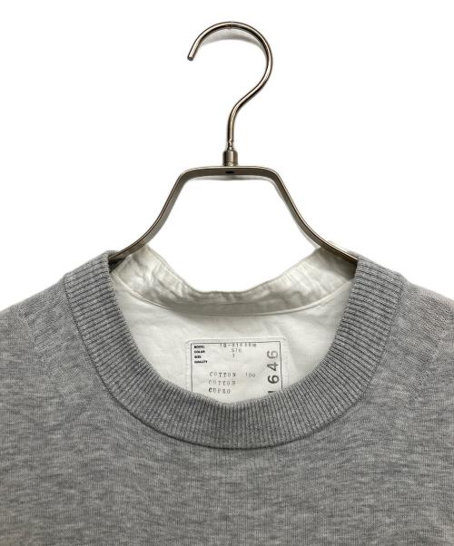 sacai（サカイ）sacai (サカイ) 長袖カットソー グレー サイズ:3の古着・服飾アイテム